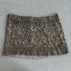 Hand embellished sequin All Saints Mini Skirt